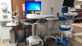 Computer cart at a hospital